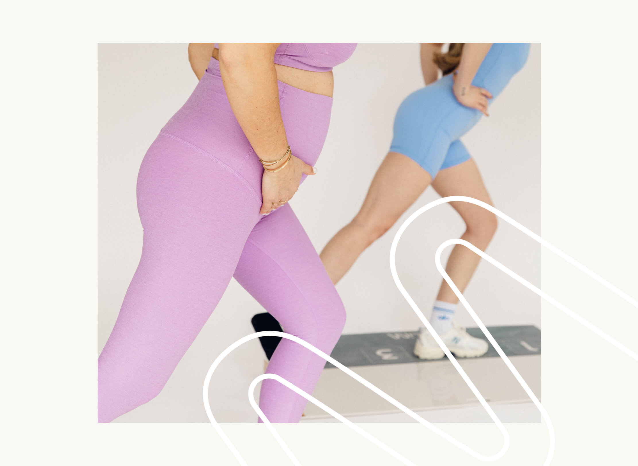 A pregnant woman during a multidirectional movement session to strengthen and support pelvic floor health.